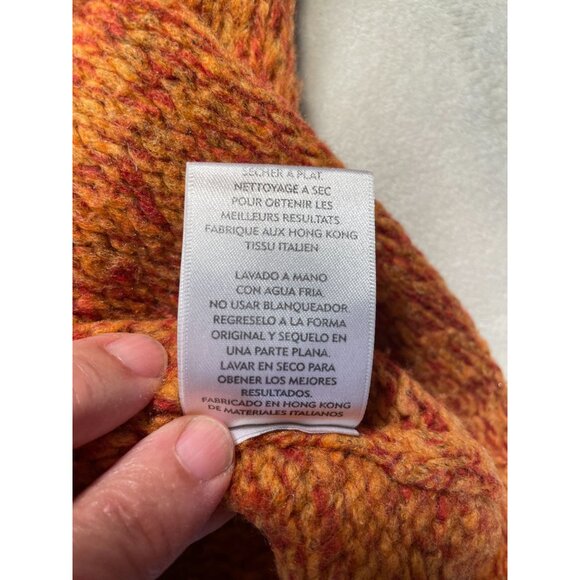 Vintage Eileen Fisher Womens Orange Wool Ribbed Knit Sweater Medium Academia Y2K - Picture 8 of 10
